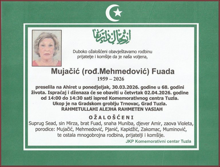 In memoriam, Fuada Mujacic