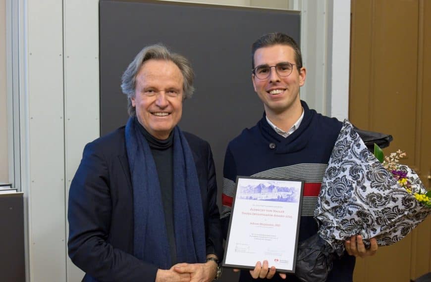 Tuzlak Adnan Mujanović dobitnik prestižne Albrecht Von Haller nagrade