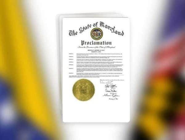 Maryland proglasio 1. mart Danom bosansko-američkih naroda