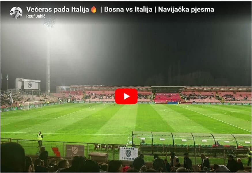 navijacka pjesma, Veceras pada Italija, Reuf Jahic