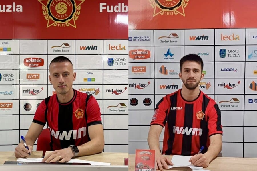 danas su ugovore sa fk sloboda potpuisali omar prses i josip susic