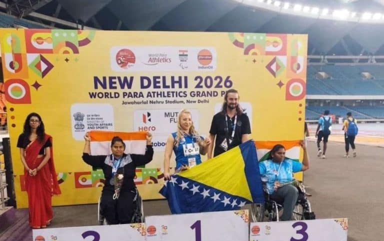 zeljka sandrk para atleticarka bih osvojila je zlatnu i serbrenu medalju na na takmičenju World Para Athletics Grand Prix 2026 u Indiji