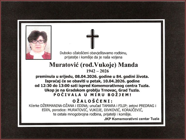In memoriam, Manda Muratovic