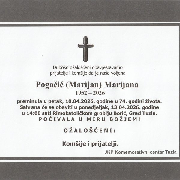 In memoriam, Pogacic