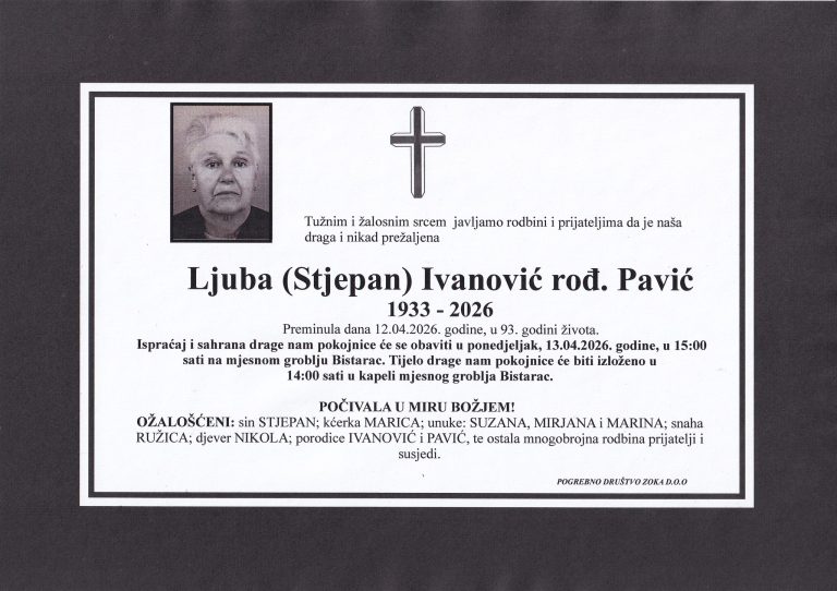 in memoriam, Ljuba Stjepanovic
