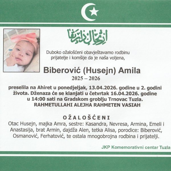 In memoriam, Amila Berberovic