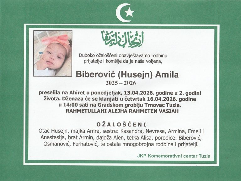 In memoriam, Amila Berberovic