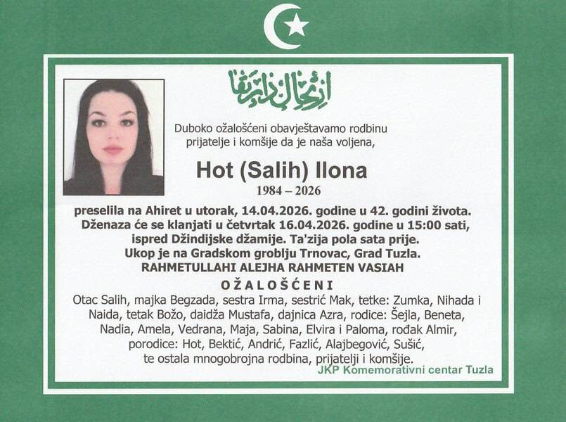 In memoriam, Ilona Hot