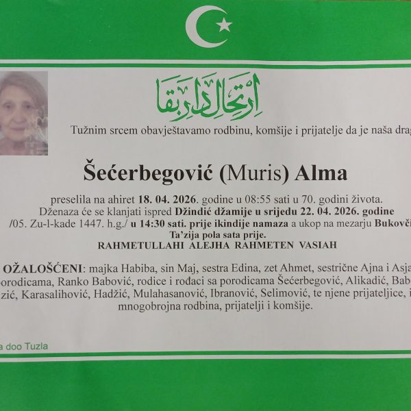In memoriam: Alma ŠEĆERBEGOVIĆ, Fadil ĐULOVIĆ, Amira TOMIĆ