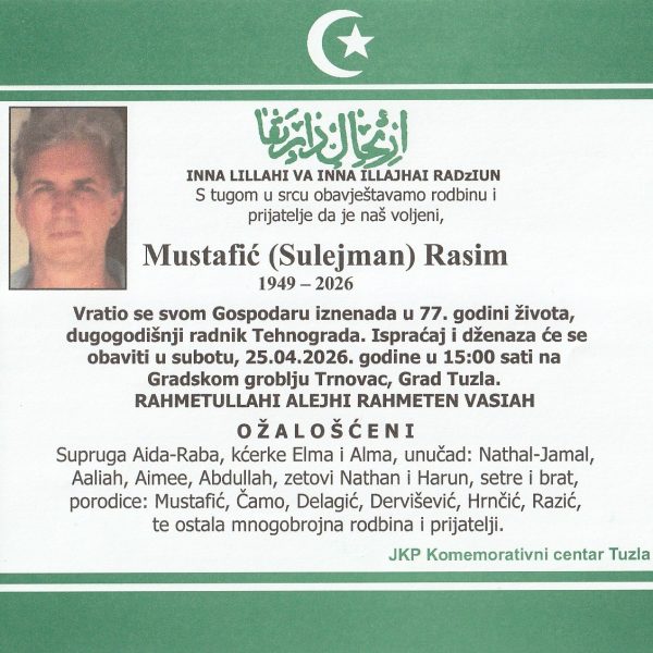 In memoriam, Mustafic