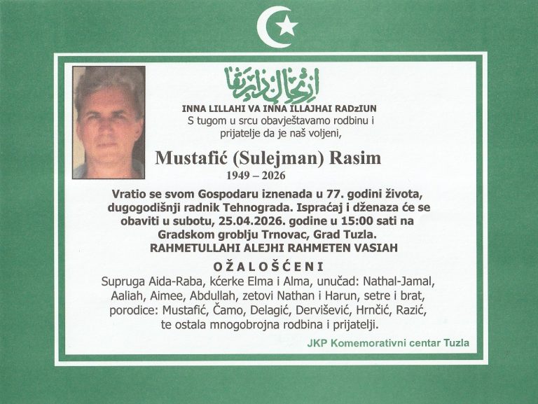 In memoriam, Mustafic
