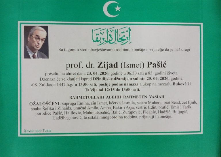 In memoriam, Zijad Pasic
