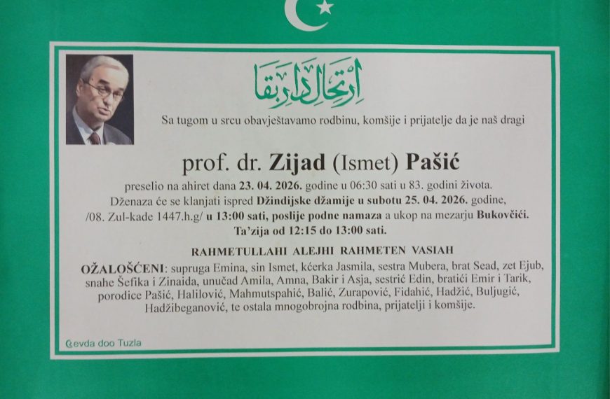In memoriam, Zijad Pasic