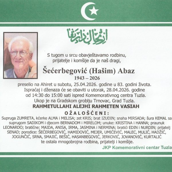 In memoriam, Secerbegovic
