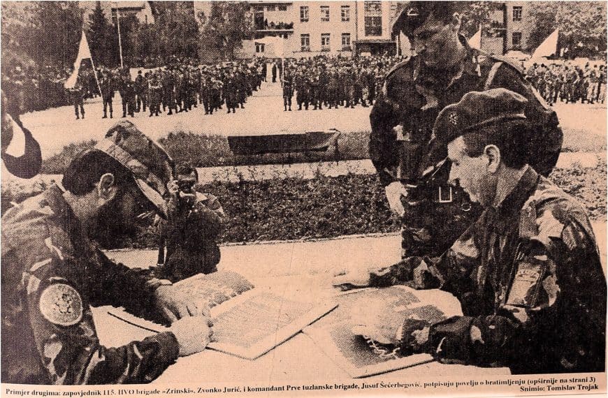 115. HVO brigada Zrinski, Prva tuzlanska brigada, bratimljenje