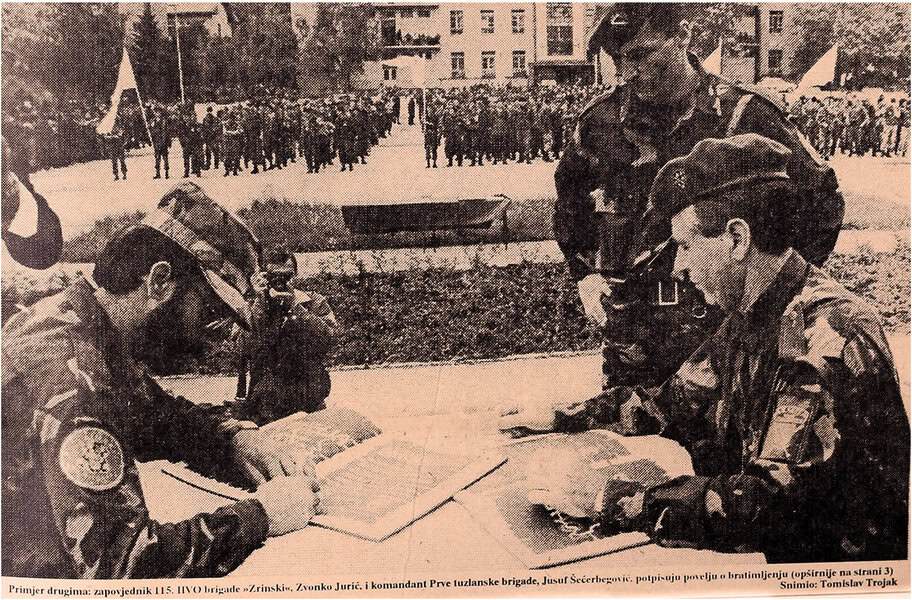 115. HVO brigada Zrinski, Prva tuzlanska brigada, bratimljenje