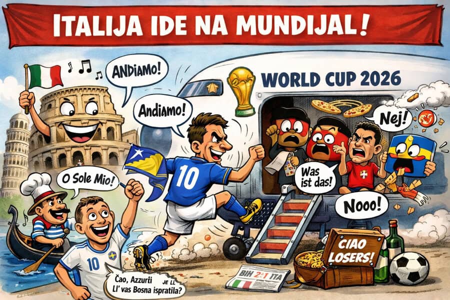 1. april, Italija, Mundijal, BiH