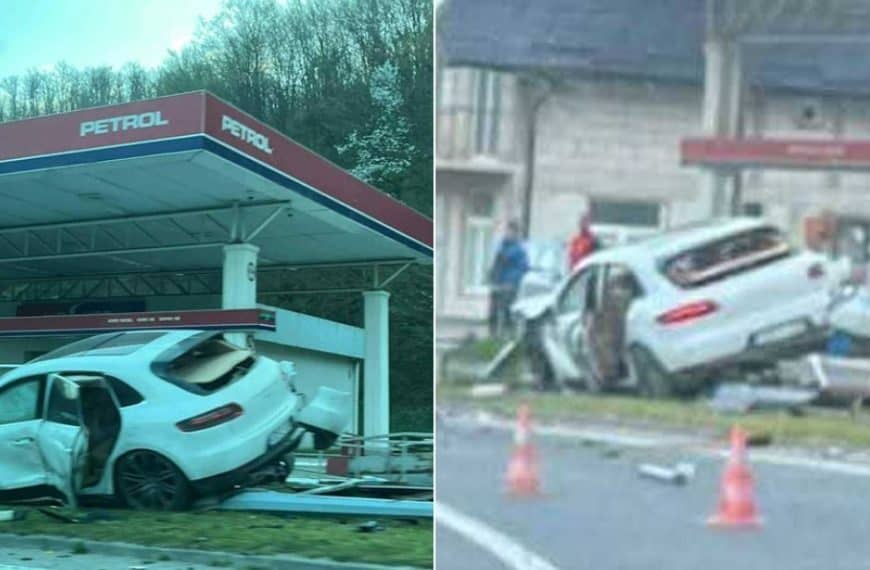 za sada jos iz neutvrdjenioh razlog automobil je u stupatrima sletio sa kolovoza i udario u benzinsku pumpu jedna osoba zadobila lakse tjelesen povrede i pricinjena velika materijalna steta