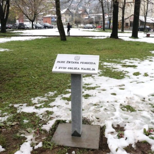 Tuzla dobila Park žrtava femicida i svih oblika nasilja
