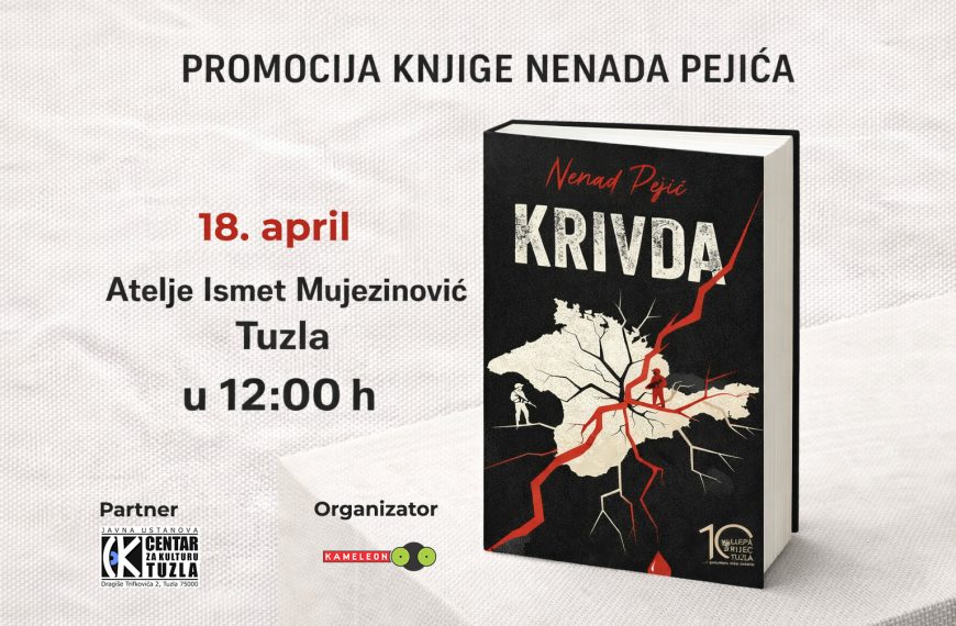 Nenad Pejić u Tuzli predstavlja novi roman „Krivda“