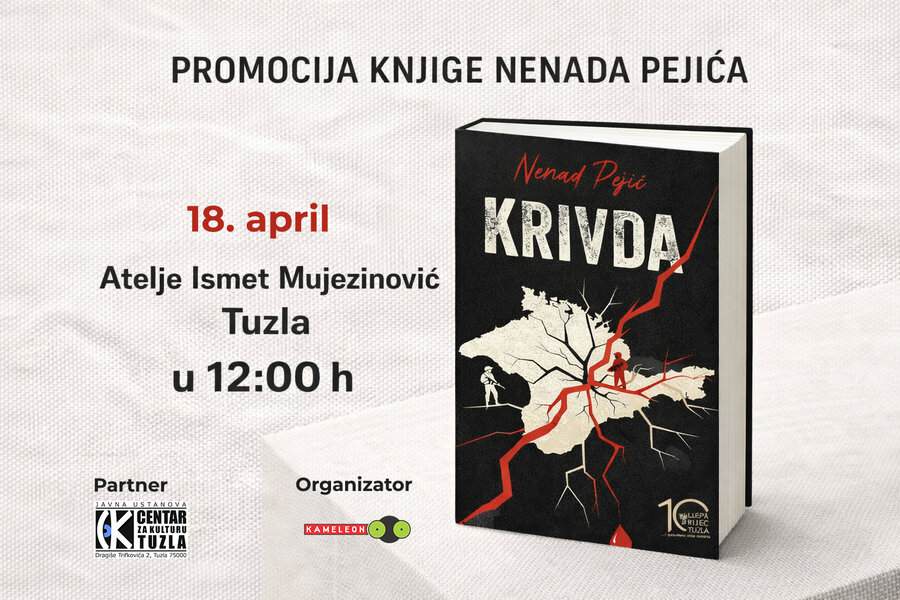 Nenad Pejić u Tuzli predstavlja novi roman „Krivda“