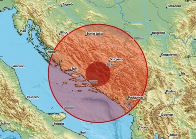 slabiji zemljotre jutros je zabiljezen izmedju ljubuskog i mostara jacina 2,8 stepeni po rihteru