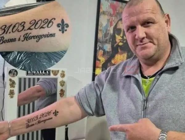 zoran pranjic iz tuzlanskog naselja mramor povodom plasmana zmajeva na sp istetovirao datum utakmice u zenici