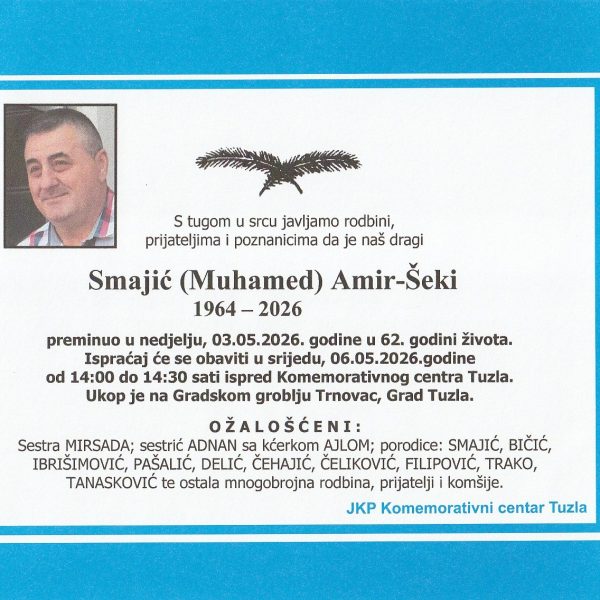 In memoriam, Amir Smajic