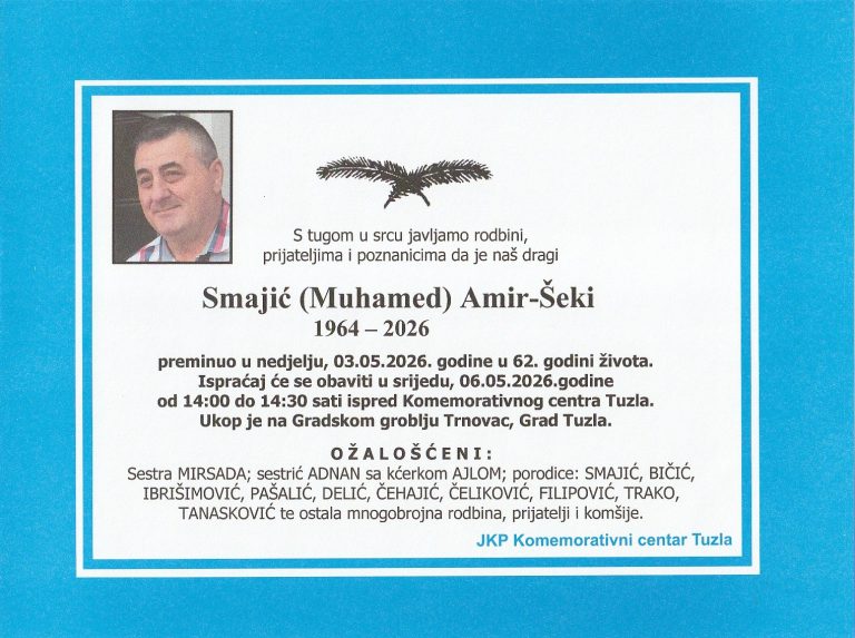 In memoriam, Amir Smajic