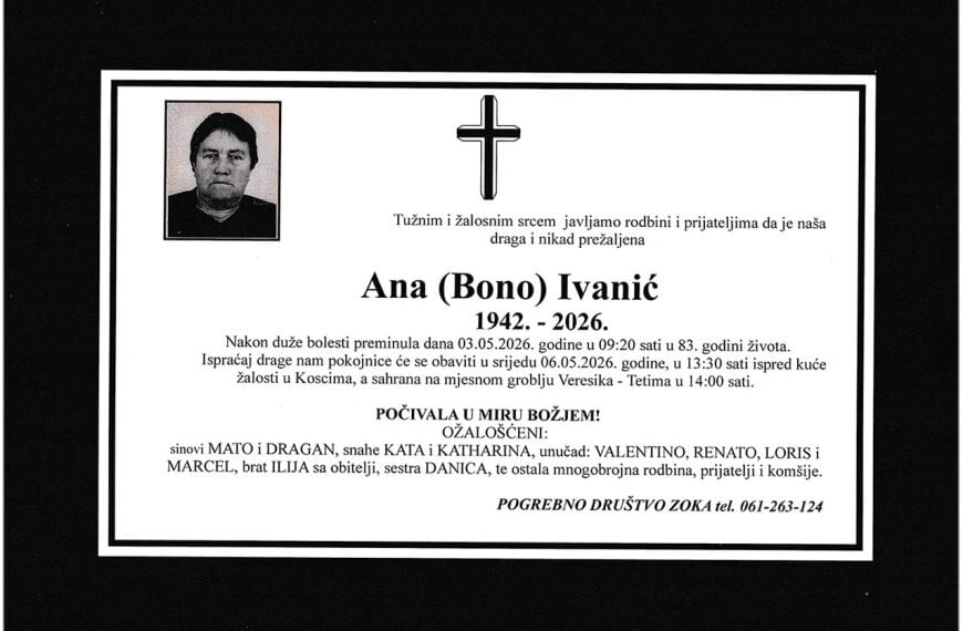 In memoriam, Ana Ivanic