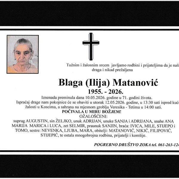In memoriam, Matanovic