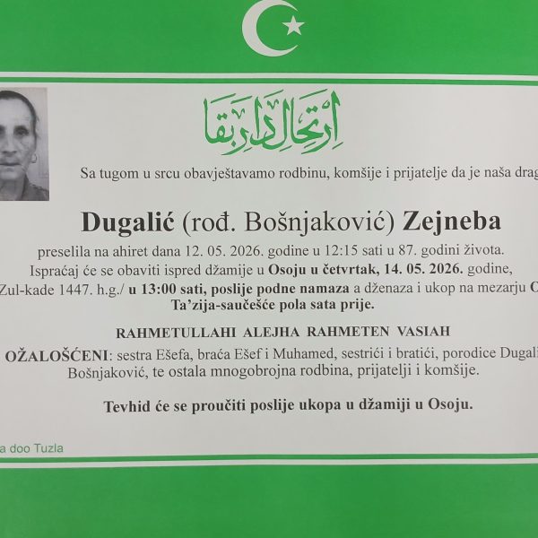 In memoriam, Zejneba