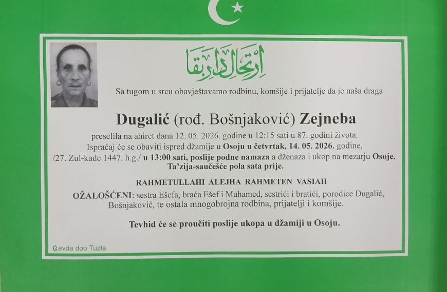 In memoriam, Zejneba