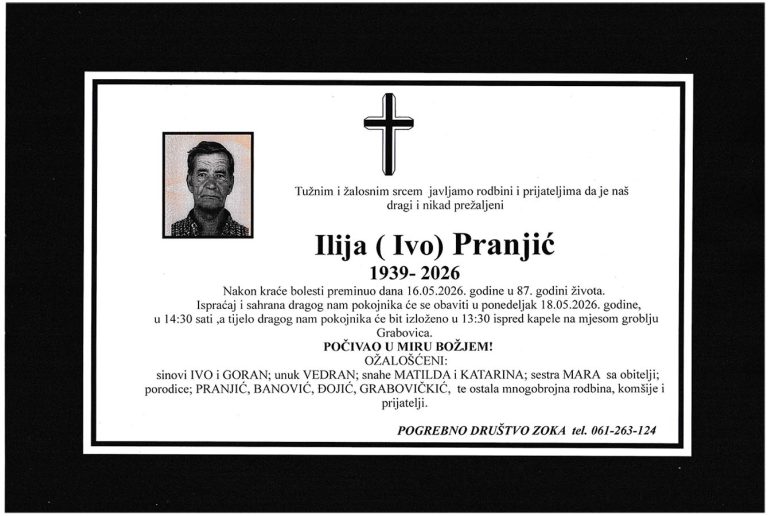 In memoriam, Pranjic