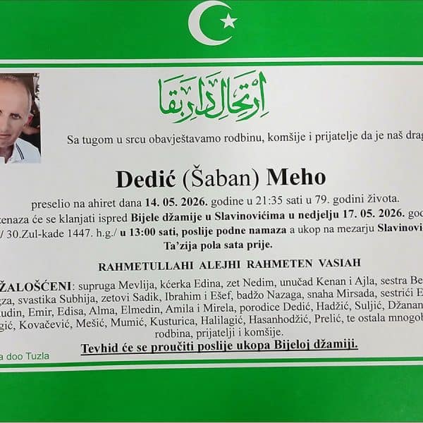 In memoriam, Dedic
