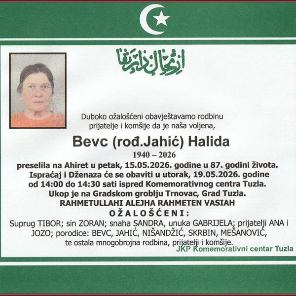 In memoriam, Halida Bevc