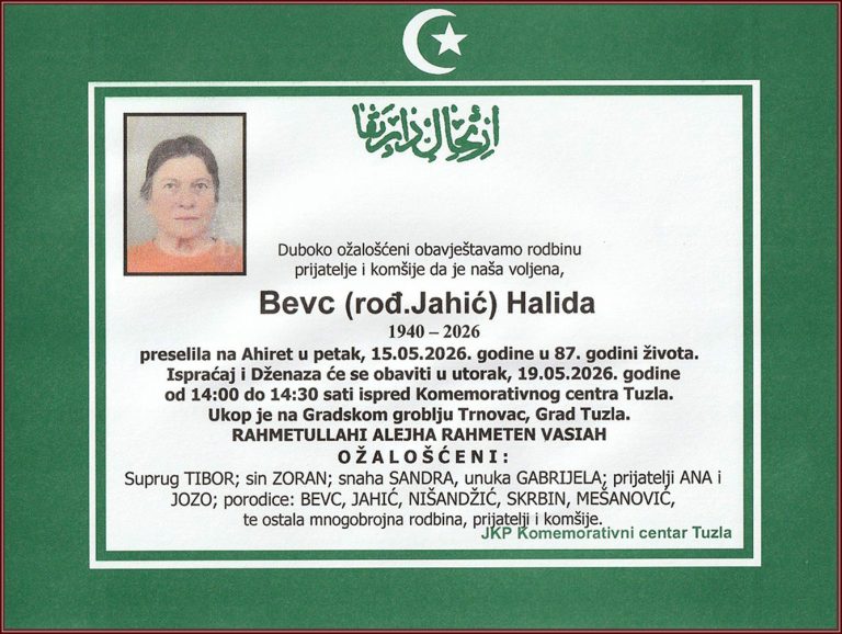 In memoriam, Halida Bevc