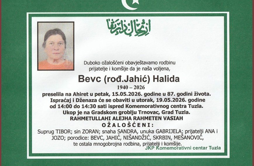 In memoriam, Halida Bevc