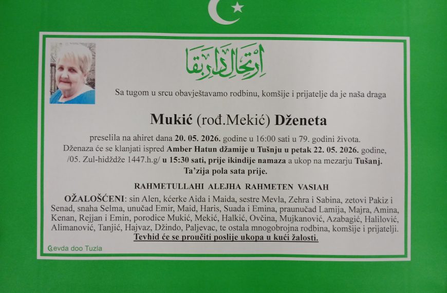 In memoriam, Dzeneta Mukic