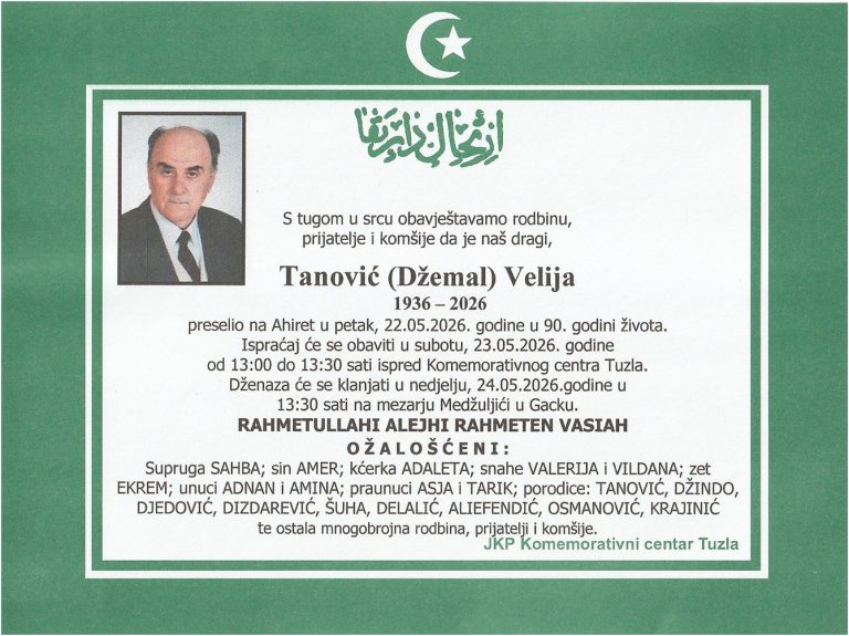 In memoriam, Tanovic