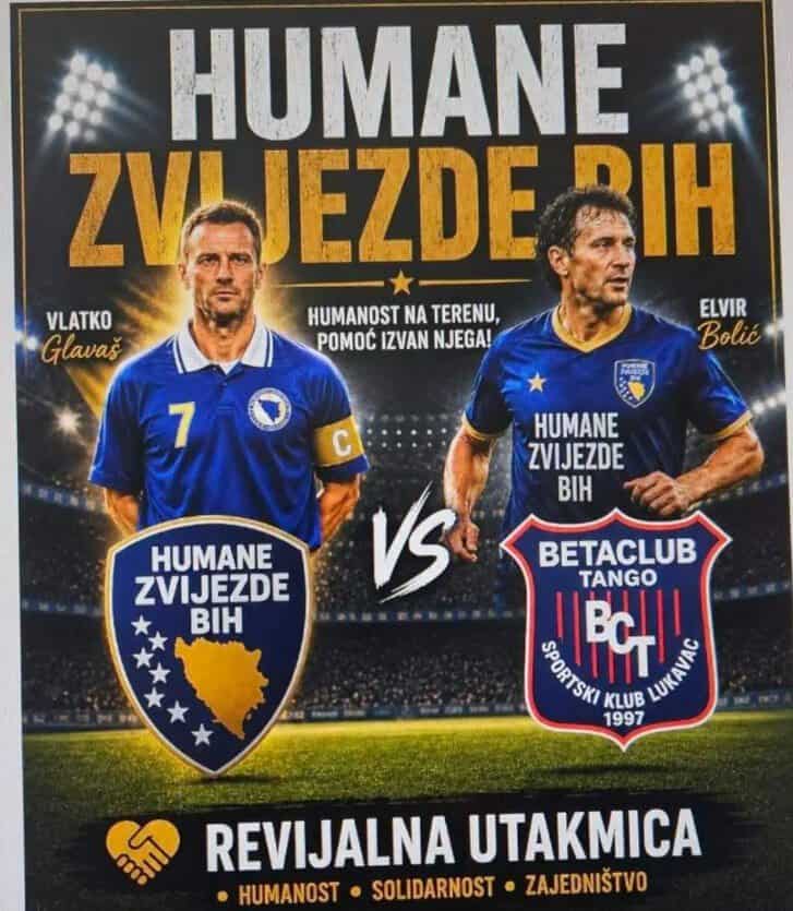 legende bh fudbala i humane zvijezde stizu u puracic godisnjica sk beta tango lukavac