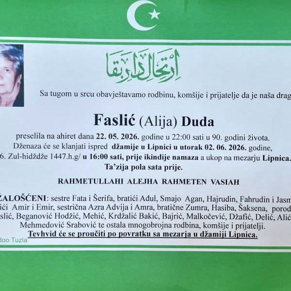 In memoriam, Faslic