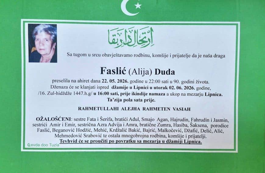 In memoriam, Faslic