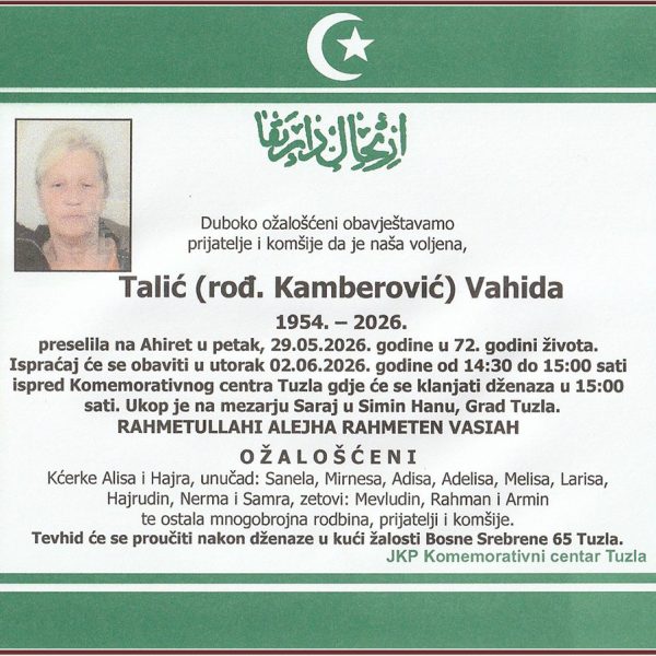 In memoriam, Talic