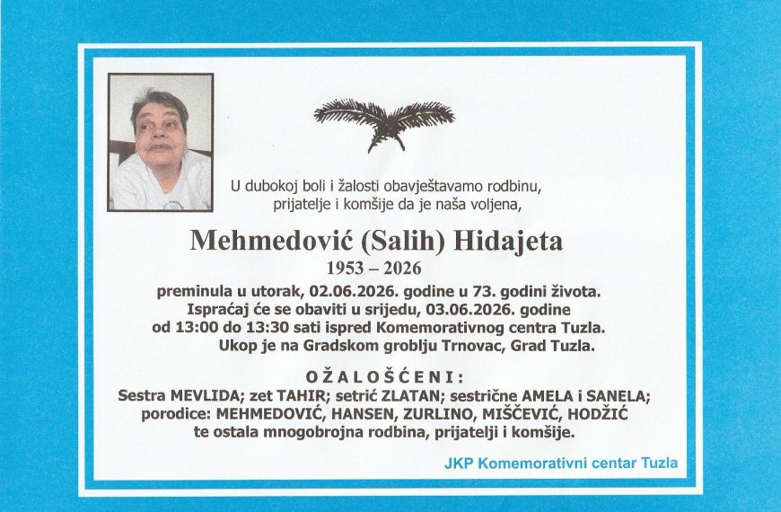 In memoriam, Mehmedovic