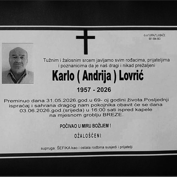 In memoriam: Karlo (Andrije) LOVRIĆ