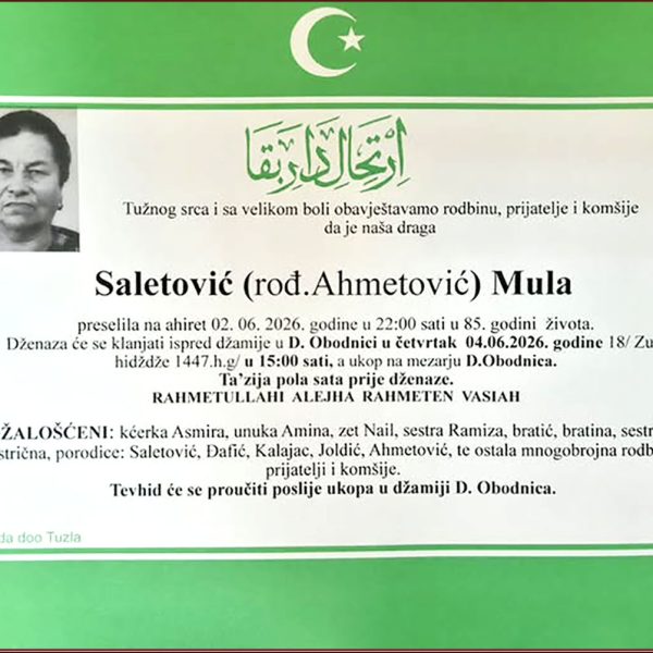 In memoriam: Mula SALETOVIĆ (Ahmetović)