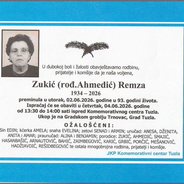 In memoriam, Zukic