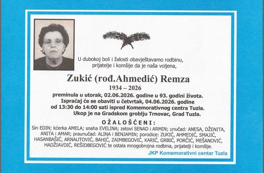 In memoriam, Zukic