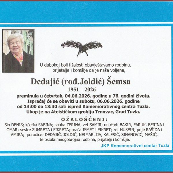 In memoriam, Dedajic